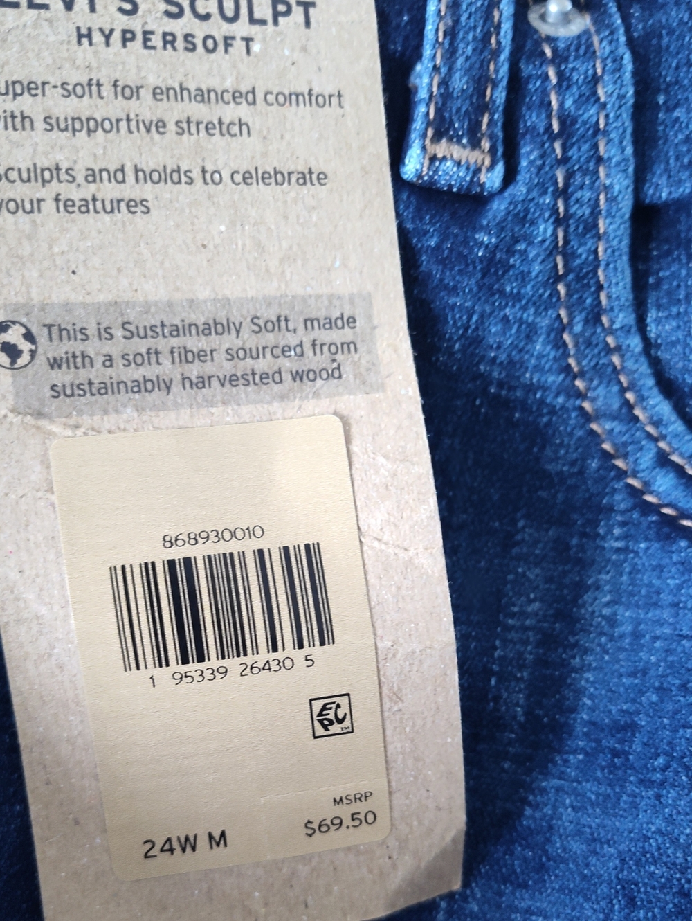 Levi's Women High-Rise Bootcut Jeans - Deep Blue Denim
